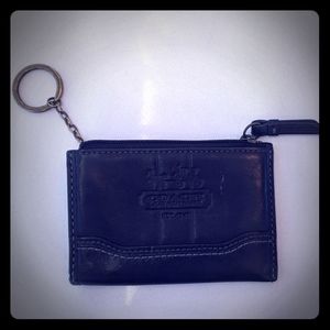 Black leather coin purse wallet